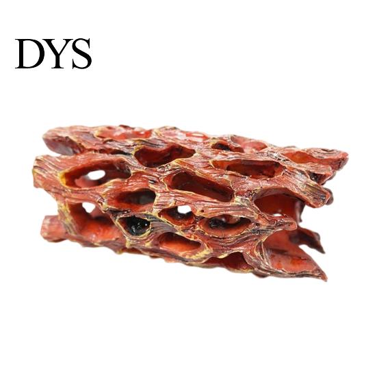 Aquarium Shrimp Cave Cave, Artificial Tree Trunk Hide, Fish Tank Natural Wood Texture Ornament Hideout, Realistic for Betta Hiding And Resting