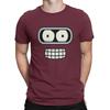 Benders Gesicht T-Shirts Herren F-Futurama Freizeit Reine Baumwolle T-Shirts Rundhals Kurzarm T-Shirt Geburtstagsgeschenk Oberteile