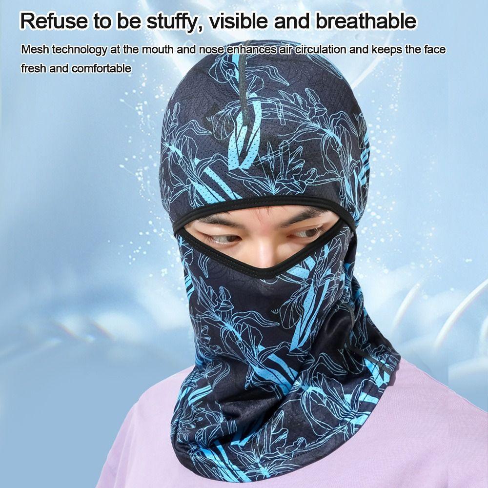 Camouflage Full Face Cap Cooling Hiking Scarves New Motorcycle Cycling Helmet  Summer