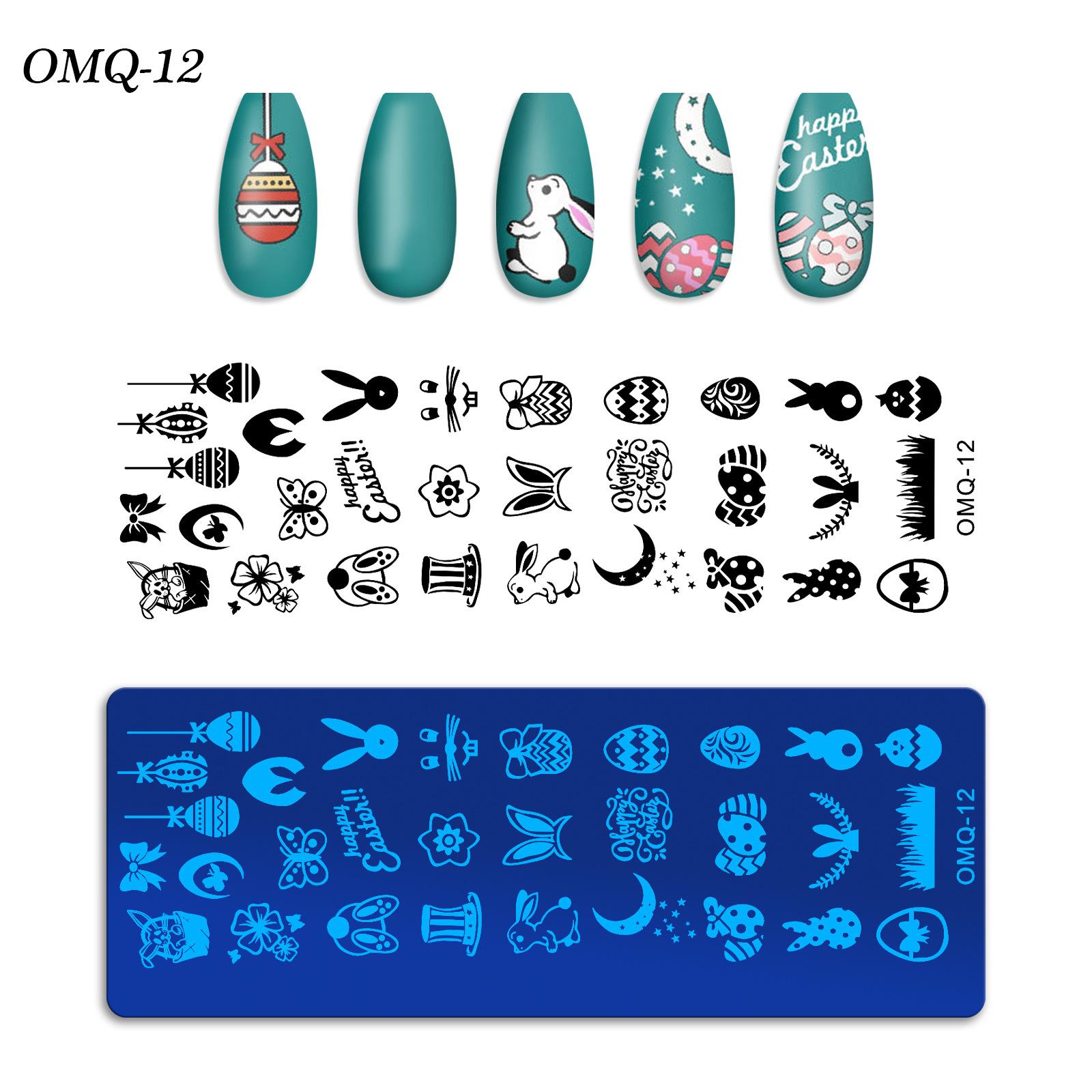 

Шаблон для японского нейл-арта, мраморная рождественская снежинка для нейл-арта, стальная пластина для печати