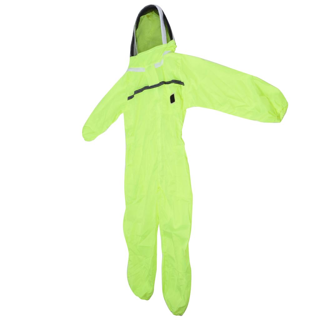 Beekeeping Suit Fluorescent Green One Piece Zipper Design Breathable Beekeeper Clothing