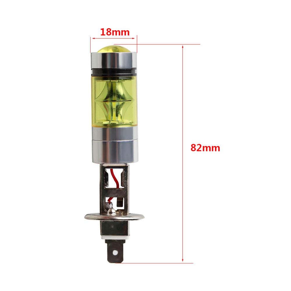 H1 100W Fog Light Yellow 2323 LED DRL Projector Lamps Bulbs 4300K NEW