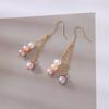 Personalized Trendy Natural Freshwater Pearl 14K Gold Filled Female Tassels Drop Earrings Promotion  For Women Gifts