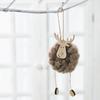 Antler Deer Santa Claus Wool Felt Ornaments Wooden Elk Christmas Tree Decoration Hanging Pendant