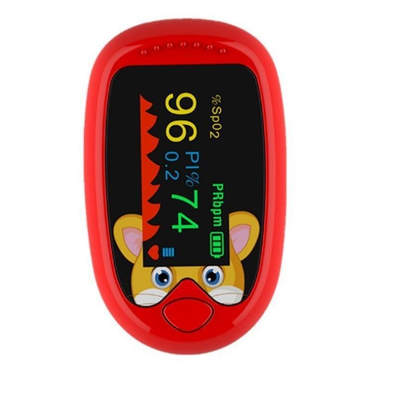 Rechargeable Children's OLED Pulse Oximeter Clip: Measures Blood Oxygen & Heart Rate