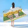 Peach and Goma Anime Beach Swimming Towel Soft Absorbent Washcloth Children's Gifts for Kids Travel Camping Gym