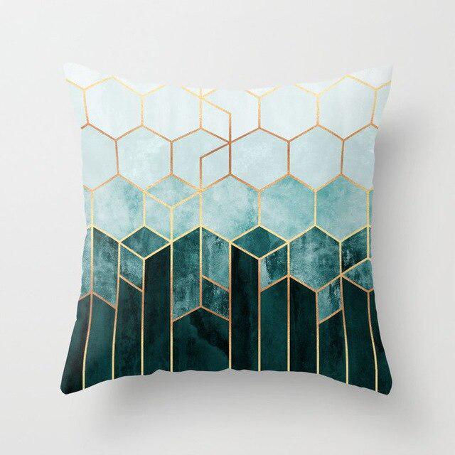 teal oblong pillow