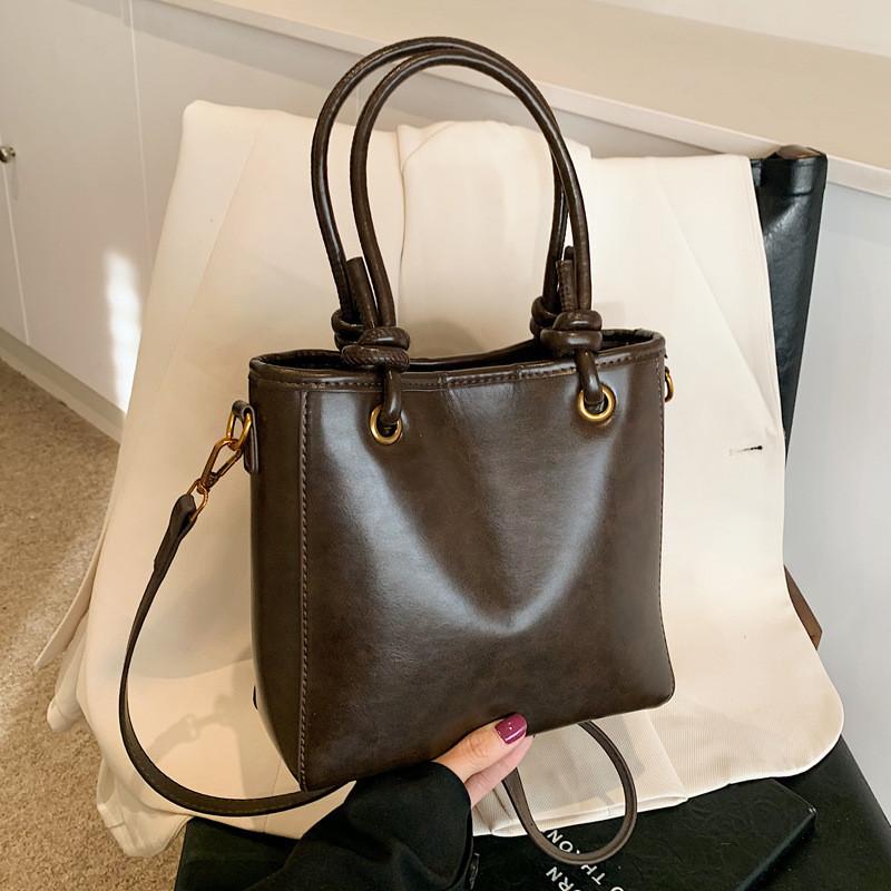 Ielgy Large-Capacity Autumn Winter Retro All-Match Fashion Cross-Body Simple Portable Work Commuter