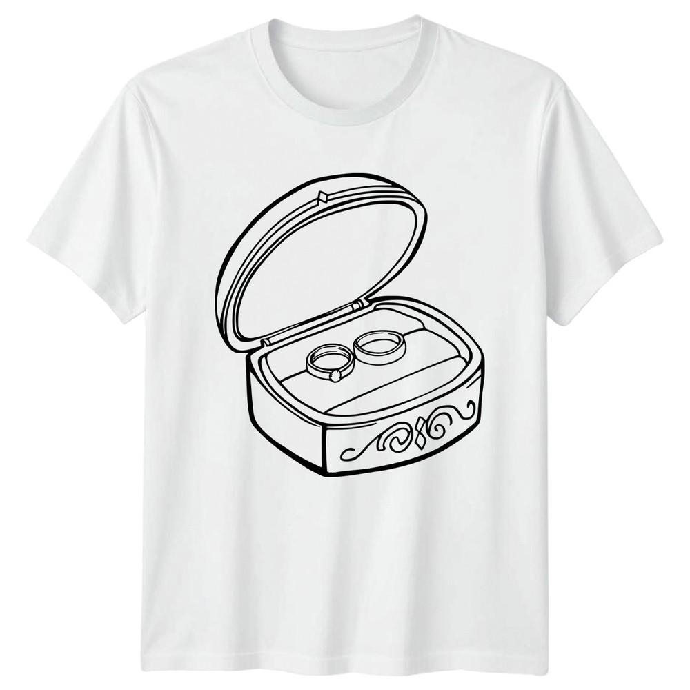 Wedding Rings Celebrations Unisexs TShirt Unisexs Tee Marriage Graphic Unisex Gift S