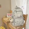 Schoolbag new Japanese plaid backpack female student schoolbag cute star printing light large capacity backpack girl style