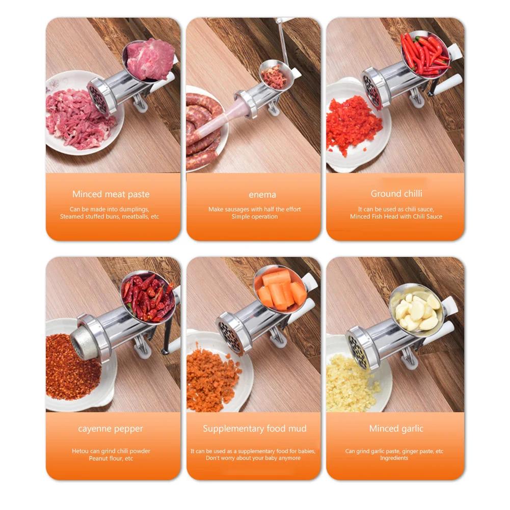 Household Manual Meat Grinder Vegetables Fruit Chopper Potatoes Slicer Unique Food Processor Hand Crank Tools Kitchen Supplies