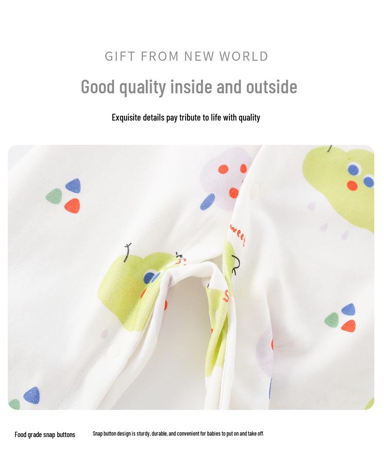 Autumn Newborn Pure Cotton Rompers: Air Conditioning Monk Clothes for Spring, Summer, and Fall