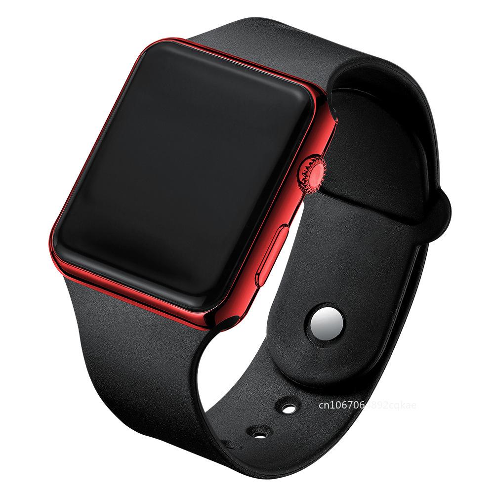 Digitalklokker Menn Kvinner Elektronisk Firkantet LED Sport Armbåndsur Mote Casual Enkel Silikon Dameklokke Reloj Para Mujer