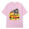 Hamburger Funny Cat Funny Meme TShirt Unisex Women Casual Fashion Vintage T Shirts Summer Cotton Oversized Short Sleeve Tshirts