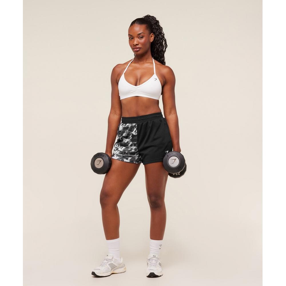 Gymshark Lifting Club Mesh Shorts Black White B5c4u Bdfx