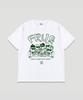 Peuluaen Line Color Graphic Short Sleeve T-Shirt_Green