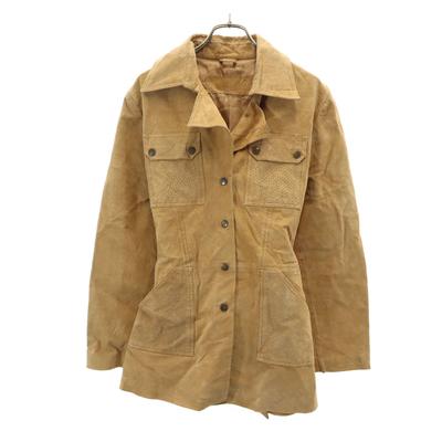 70s 80s Vintage Suede Jacket Camel Women Used