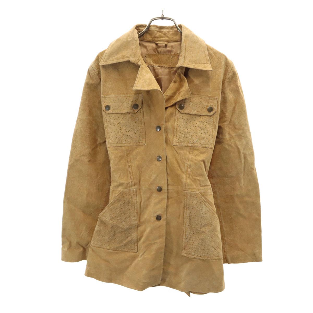 

70s 80s vintage Suede Jacket Camel Women Used