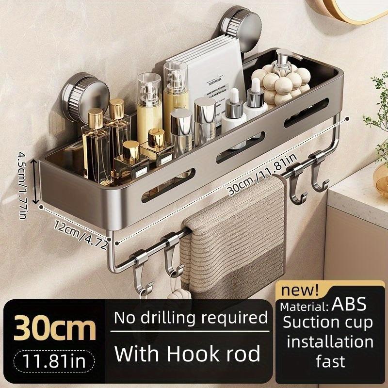 

Простой в установке органайзер для душа на присосках - Сверхпрочная пластиковая настенная плавающая полка, устойчивая к ржавчине, с прочным клеем, для туалетных принадлежностей