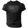 Gym T-shirts 3d Print USA Flag T-shirts Summer Casual Short-sleeved Men's T-shirts