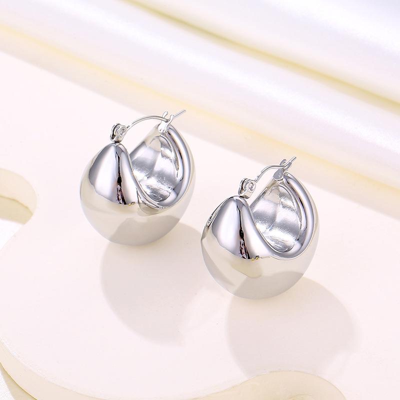 

Минималистичные европейские и американские полые серьги C-образной формы из нержавеющей стали