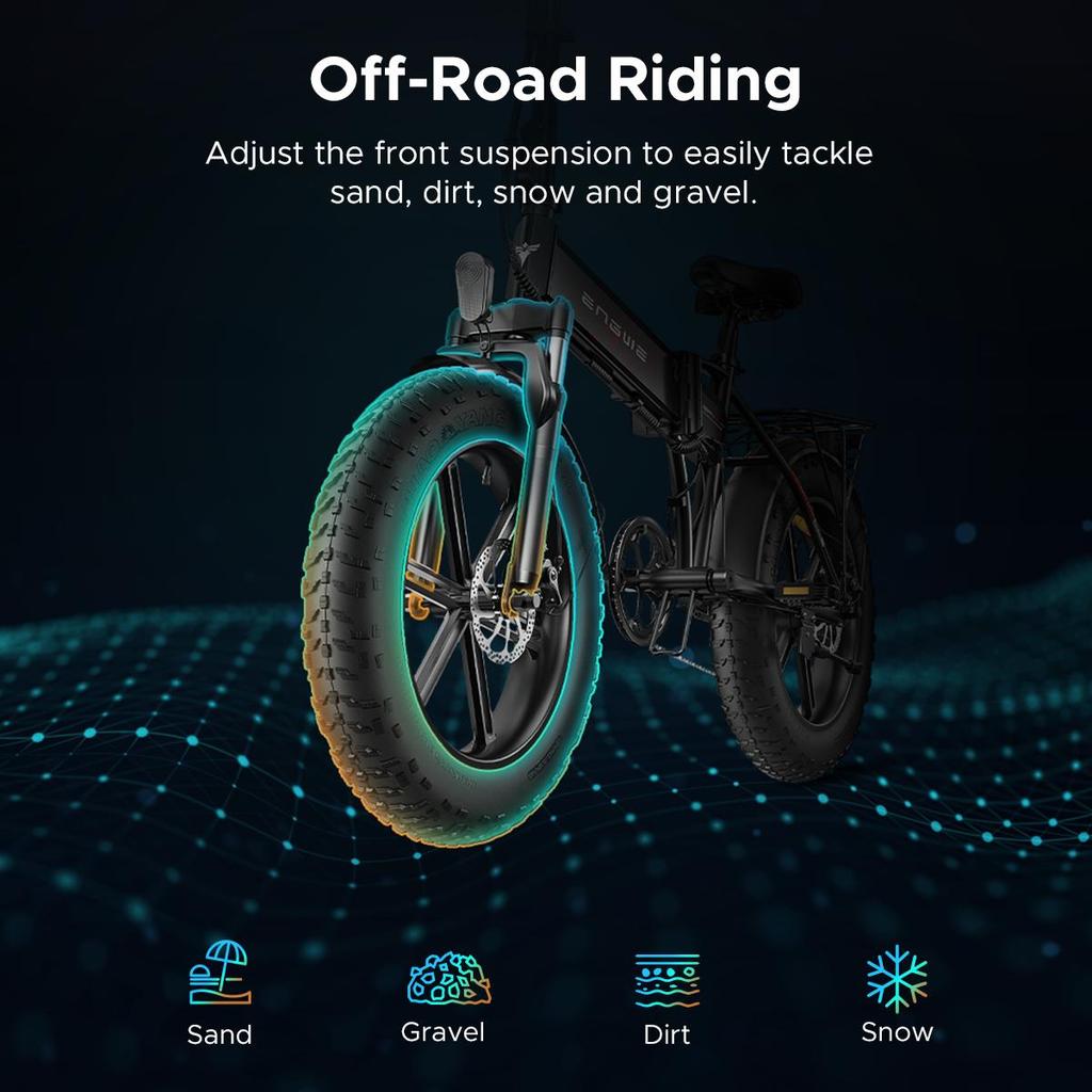 ENGWE EP-2 Pro Foldable Electric Bike, 250W Motor, 48V 13Ah Battery, 25 Km/h Top Speed, 40km/120km Range–Perfect for City Commutes & Adventure Rides!