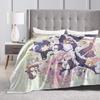 Shigure Minaduki and Fraise Nekopara Anime Blanket  Flannel Funny Soft Throw Blankets for Bed Sofa Autumn/Winter