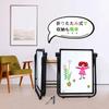 Children's Easel, Double-sided Blackboard and Whiteboard, Made of Iron, Foldable, 360 Degree Rotation, with Storage Basket, Height Adjustment Range