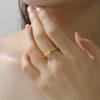 Lucktune Stainless Steel O Shape Ring Fashion Minimalist Solid Color Shiny Smooth Rings For Women Fashion Jewelry Date Gift