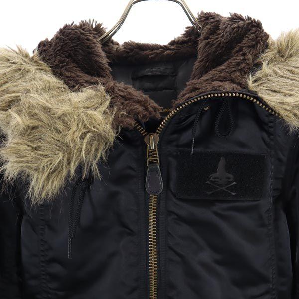 HYSTERIC GLAMOUR Military Coat FREE Black Filled with Cotton Women Used