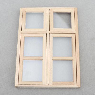 1/12 Dollhouse Window Furniture Mini DIY Shutters Miniatures Wood for Bedroom