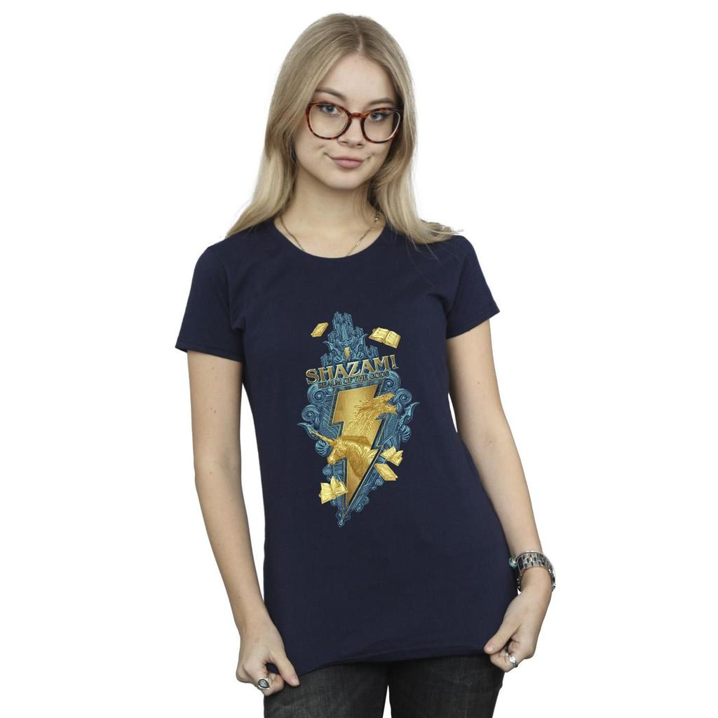 DC Comics Womens/Ladies Shazam Fury Of The Gods Golden Animal Bolt Cotton T-Shirt