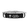Adjustable Inspirational Quotes Braclets Stainless Steel/PVC Bible Verse Bracelet  Faith Gifts