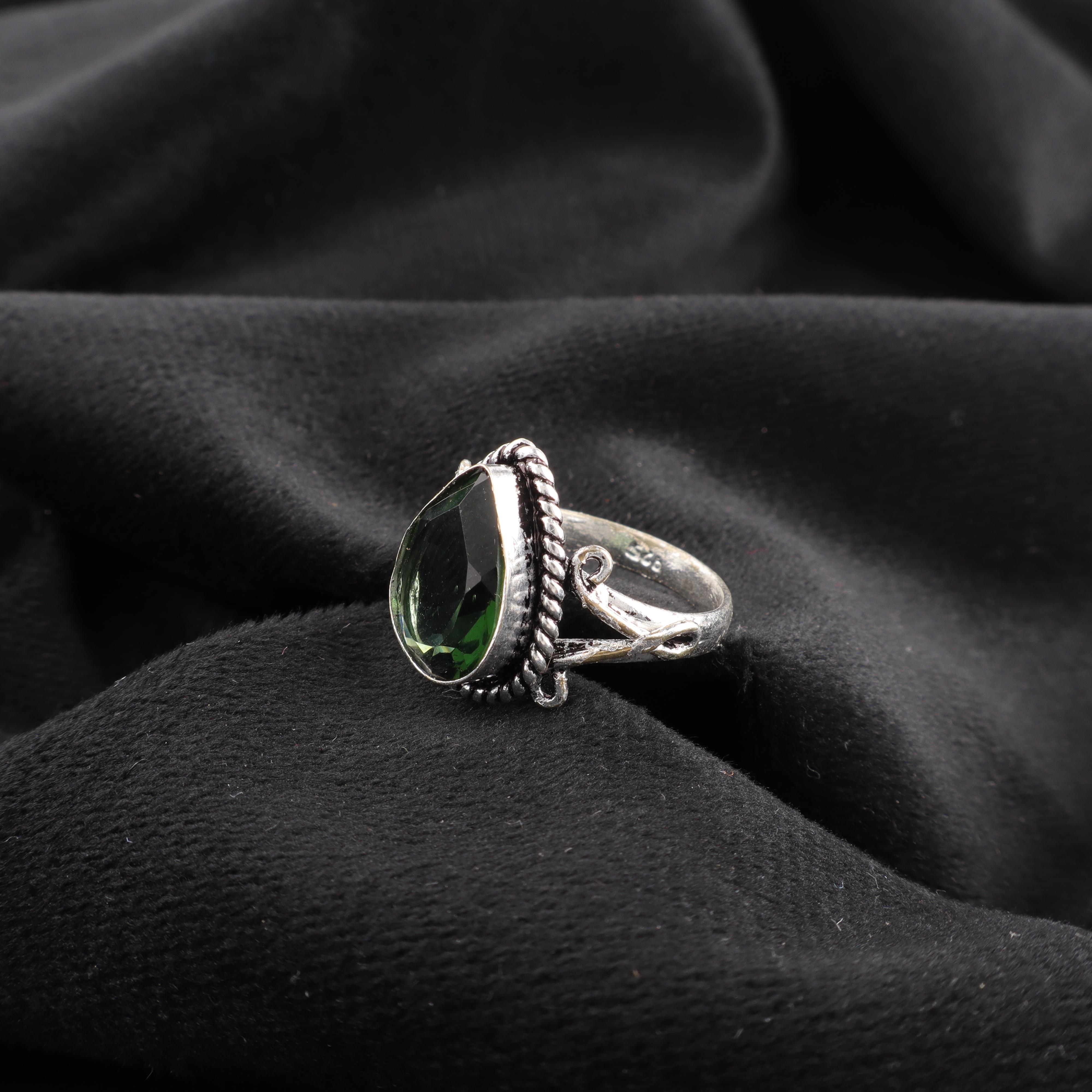

Украшения из драгоценных камней зеленого турмалина, кольцо из стерлингового серебра 925 пробы, изумительное кольцо с турмалином, дизайнерские украшения ручной работы для женщин 12 зелёный