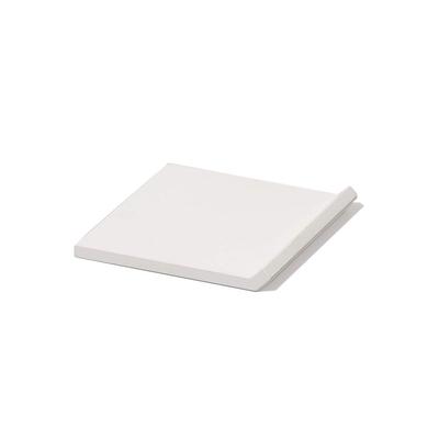 Descanso de Copos de Barro para Quatro Garrafas, Branco, Aprox.. 12 x 12 x 1.5 cm, D388WH