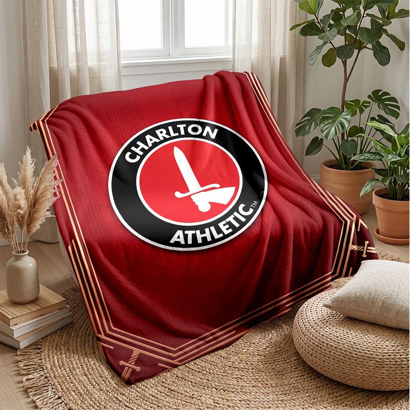 Coperta in pile di flanella morbida Charlton Athletic FC Leggera Accogliente Calda Coperta da divano letto Decorazione per la casa