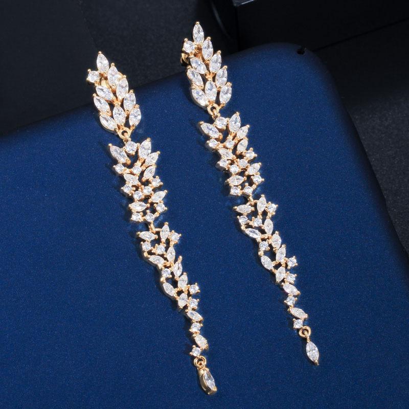 Zircon Full Diamond Fringed Earrings Party Birthday Party Temperament Long Earrings