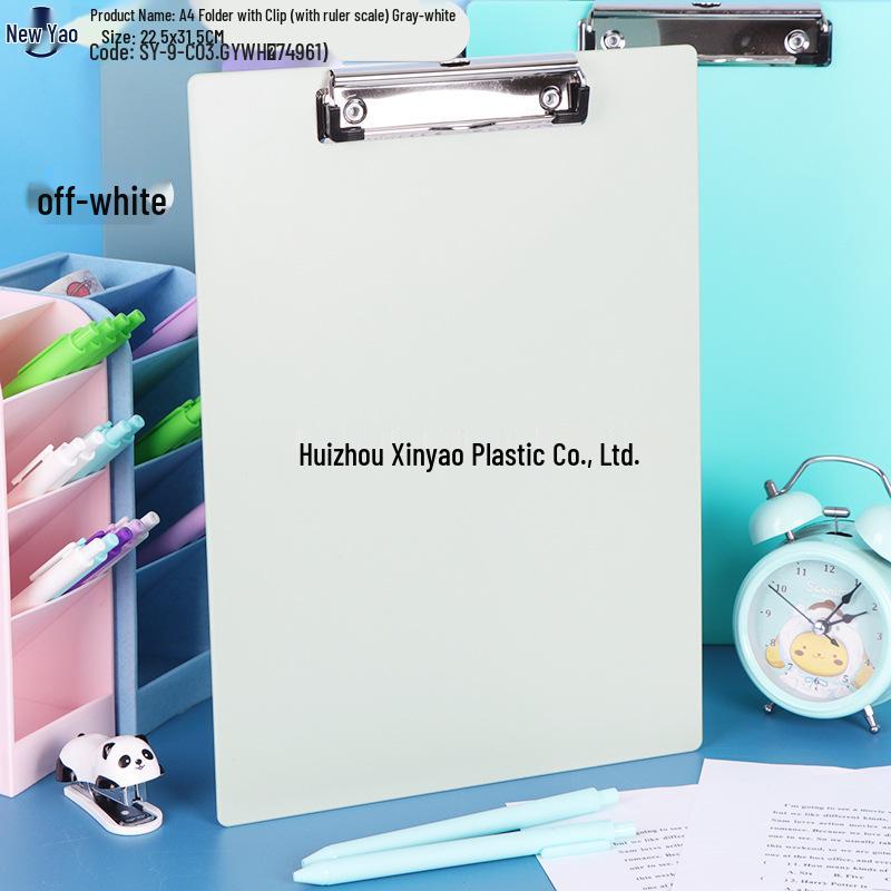 Large Capacity A4 File Box with Pen Slot & Clipboard for A5 Paper Storage