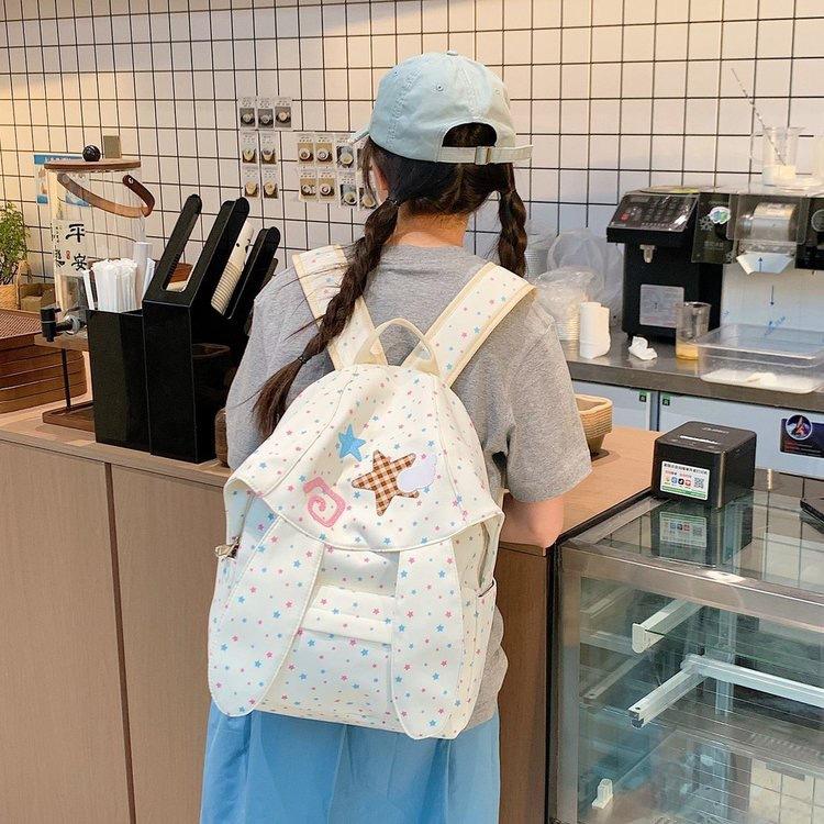 Schoolbag Japanese cartoon star backpack bag female cute rabbit ears student schoolbag niche design fashionable versatile backpack