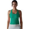 Solid Color Thread High Elastic Tight I Long Vest Sports Running Fitness Yoga Wear Top for Women
