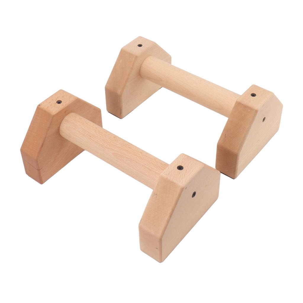 2pcs Wooden Push Up Handles Anti Slip Pushup Bar Handstand Parallettes Bars for Indoor Outdoor 30cm   11.8in