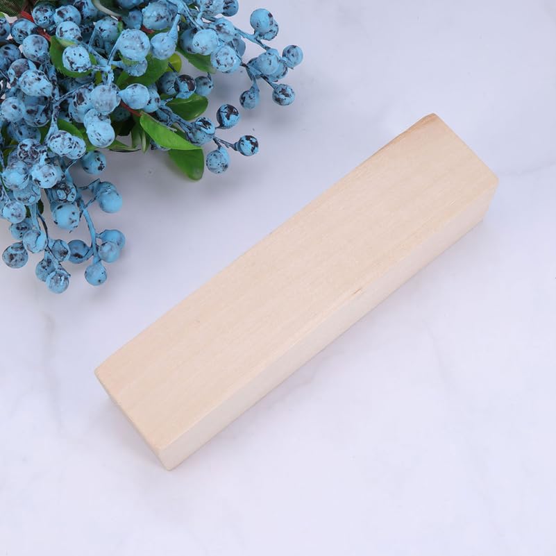 STOBOK Carving Wood Carving 2pcs Basswood Blocks 15cm Long for Woodworking Unpainted Wooden Blocks for Art DIY Crafts Kit, Crafts, Beginners,
