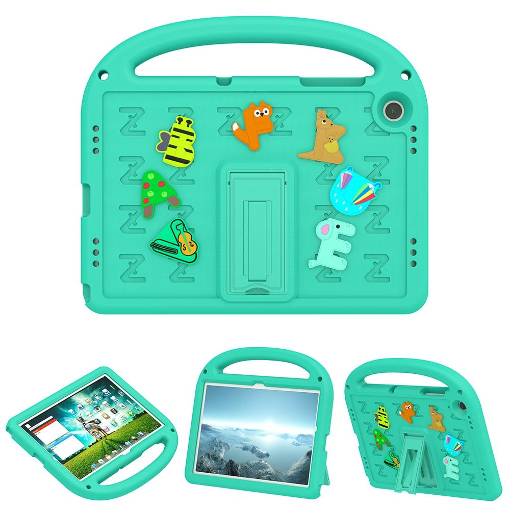 Samsung Galaxy Tab A9 A9+ Plus 2023 SM-X110 SM-X115 SM-X210 SM-X215 Etui Barnesikkert Tegneseriebokstav Bærbart EVA-Skum Støtsikkert Stativ Nettbrettdeksel