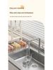 White Multifunctional Seasoning Rack & Knife Holder with Spice Storage Canisters