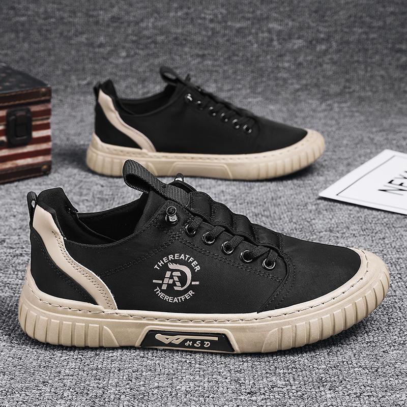 New Soft-soled Low-top Shoes Breathable Ice Silk Cloth Shoes Men's Lightweight Skate Shoes Casual Canvas Shoes Men