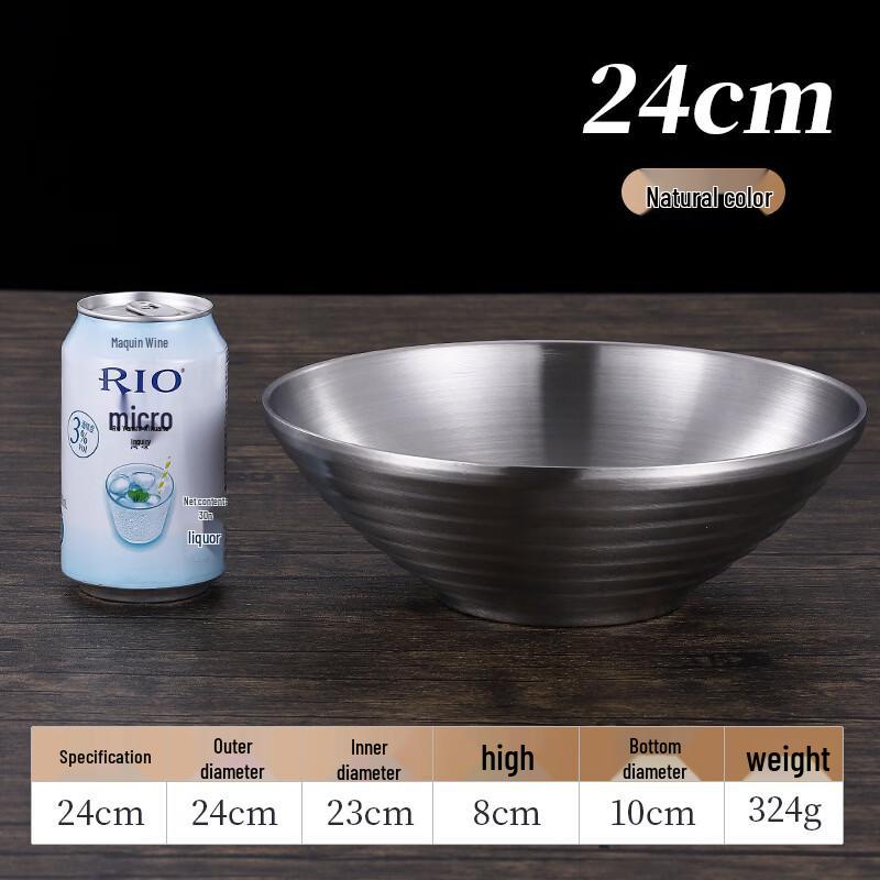 

ZISIZ Double-Layer Insulated Stainless Steel Noodle Bowl