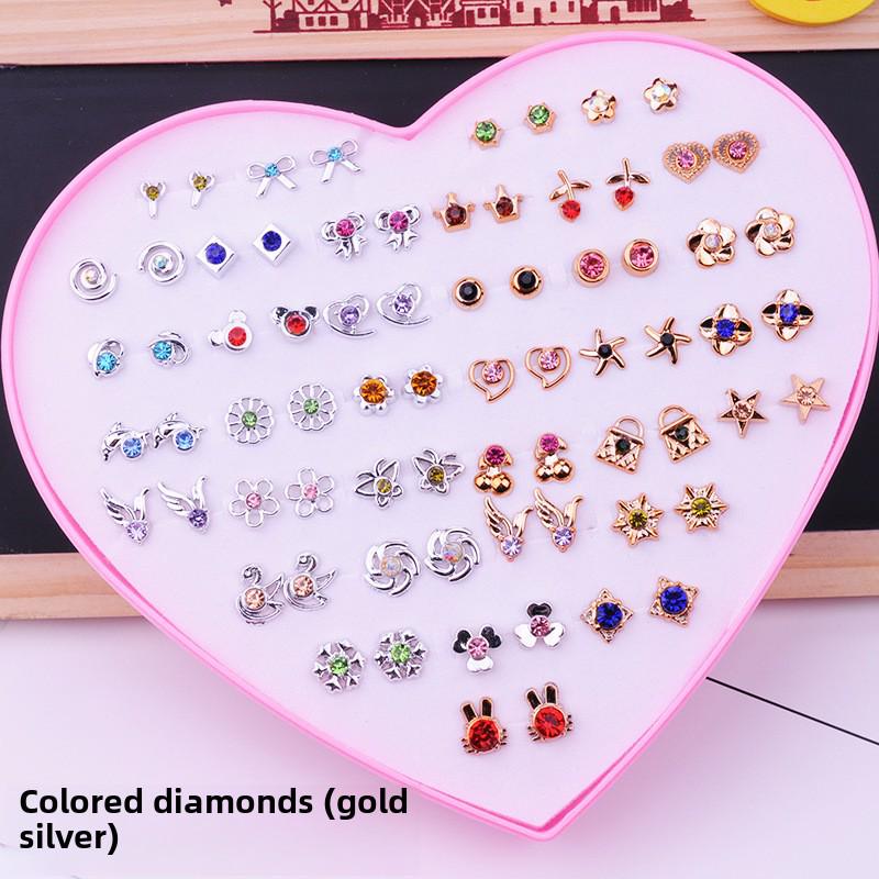 120 Love Earrings for Women: Diamond-Studded Resin and Plastic Jewelry Collection
