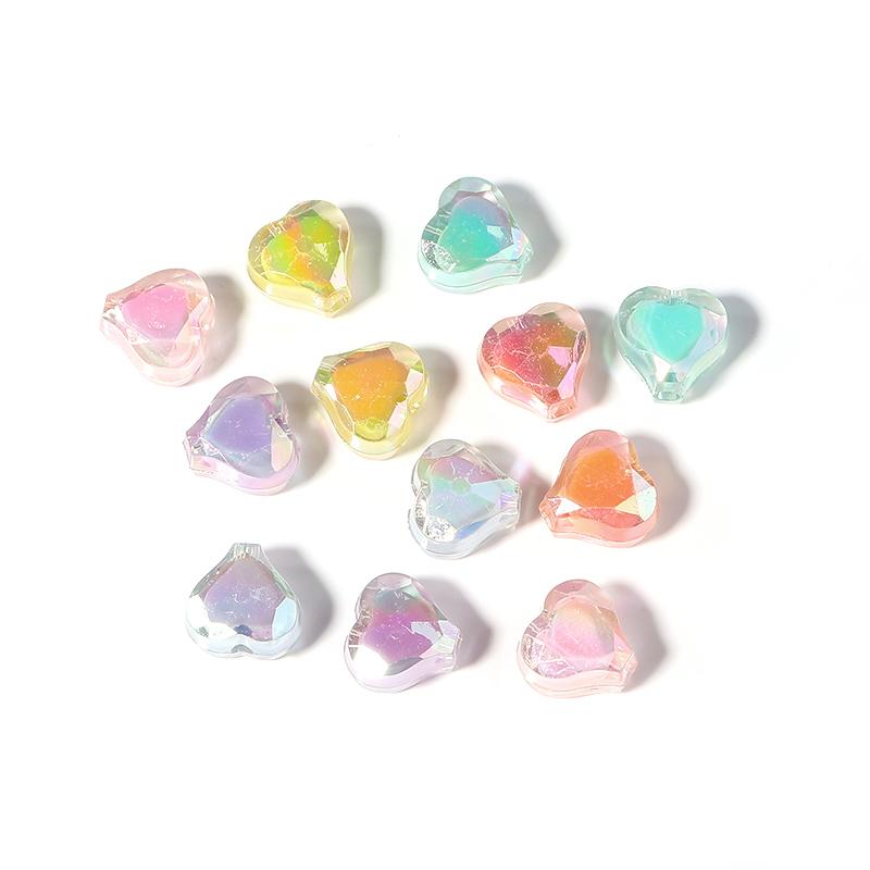 50pcs/lot Colored Acrylic Round Beads Loose Spacer Star Flower Pumpkin Bead For Girls DIY Charm Jewelry Making Bracelet Necklace