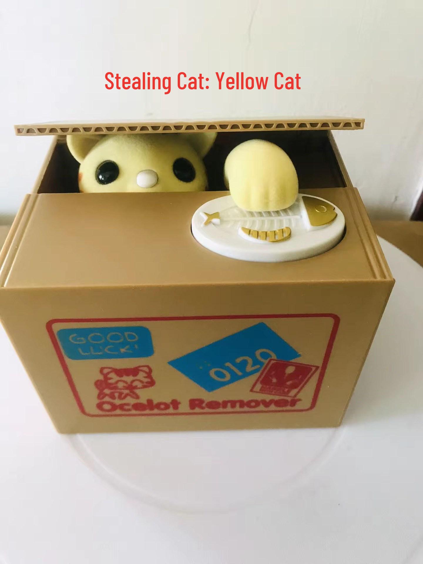 Cute Cartoon Cat Piggy Bank - Electric Money-Eating Cat for Kids
