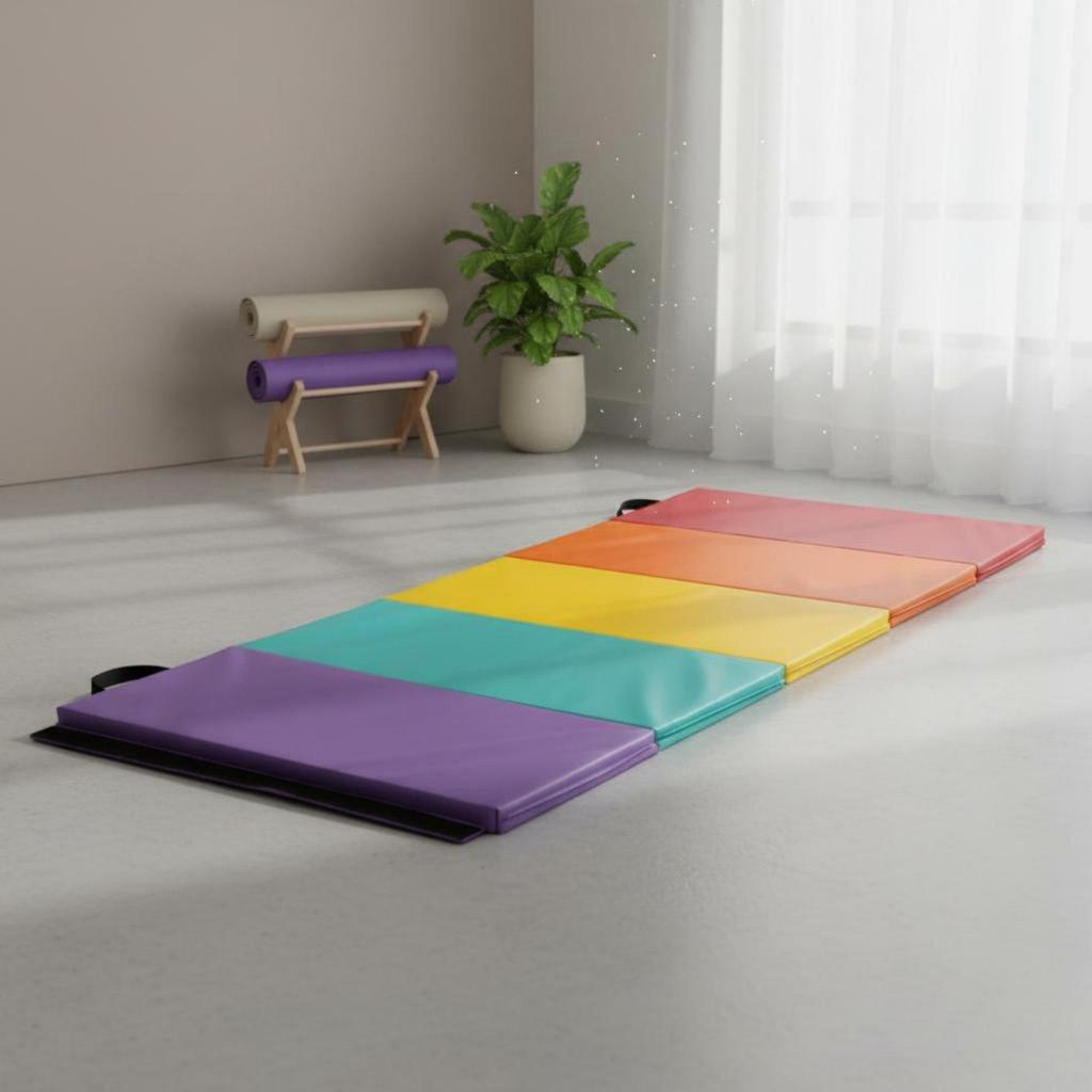 Folding Gymnastics Mat Non-Slip Fitness Gear Multi-Purpose for Beginners
